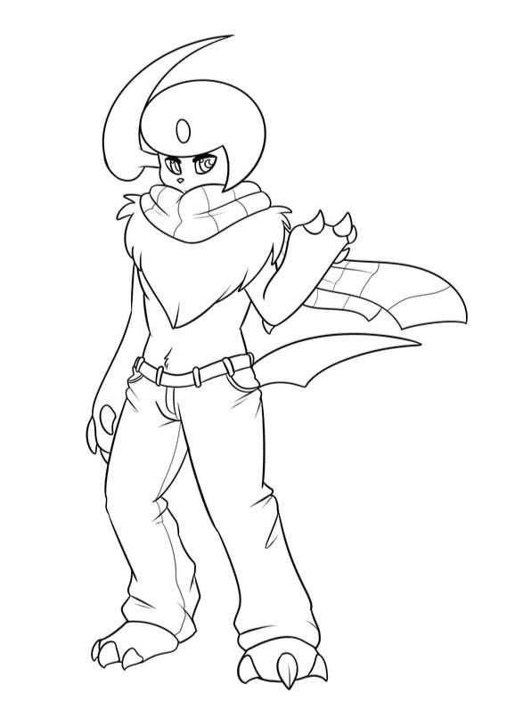 Full-body lineart with no background